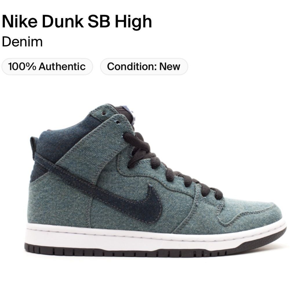 Nike SB Dunk High Premium ‘Denim’ Size - 10.5